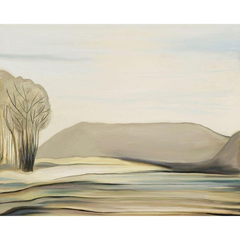 Ferry Butte Creek Black Modern Wood Framed Art Print by Murdock, Ramona