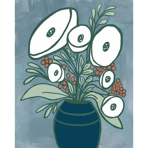 Bold Bouquet IV Black Modern Wood Framed Art Print by Murdock, Ramona