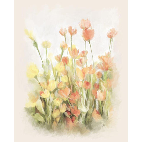 Garden Vignette Gold Ornate Wood Framed Art Print with Double Matting by Murdock, Ramona