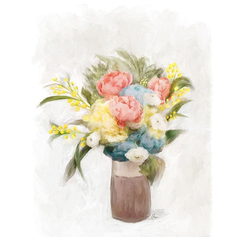 Mixed Garden Gold Ornate Wood Framed Art Print with Double Matting by Murdock, Ramona