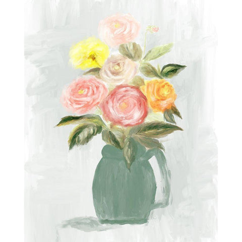 Mixed Garden II White Modern Wood Framed Art Print by Murdock, Ramona