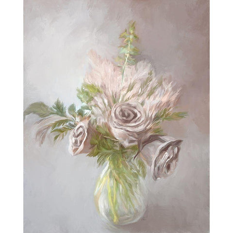 Mauve Bouquet II Gold Ornate Wood Framed Art Print with Double Matting by Murdock, Ramona