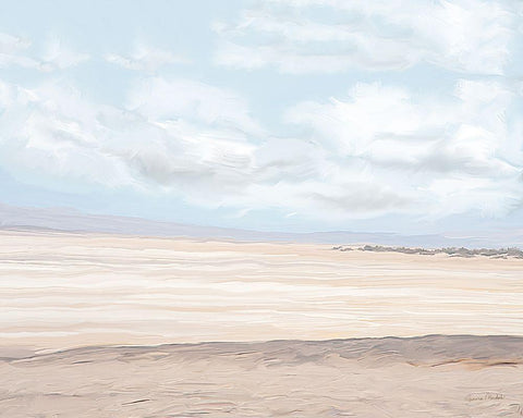 Desolate Land White Modern Wood Framed Art Print with Double Matting by Murdock, Ramona