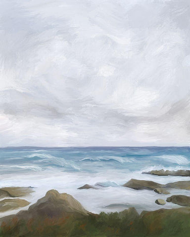 Estuary at Low Tide II White Modern Wood Framed Art Print with Double Matting by Murdock, Ramona