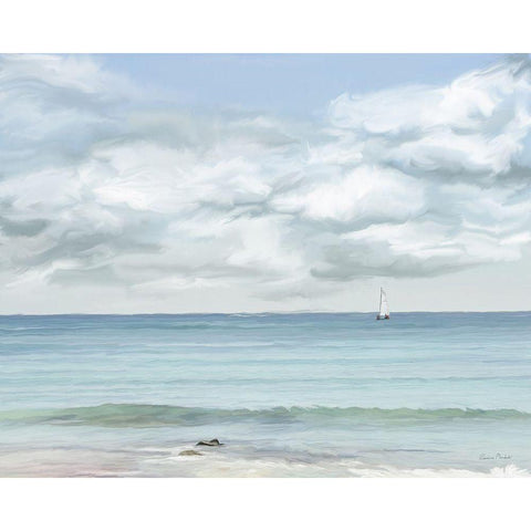 That Day in Paradise Black Modern Wood Framed Art Print with Double Matting by Murdock, Ramona