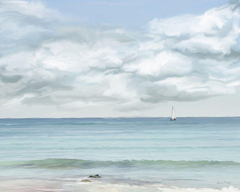 That Day in Paradise White Modern Wood Framed Art Print with Double Matting by Murdock, Ramona