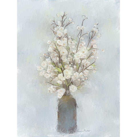Spring Branches White Modern Wood Framed Art Print by Murdock, Ramona