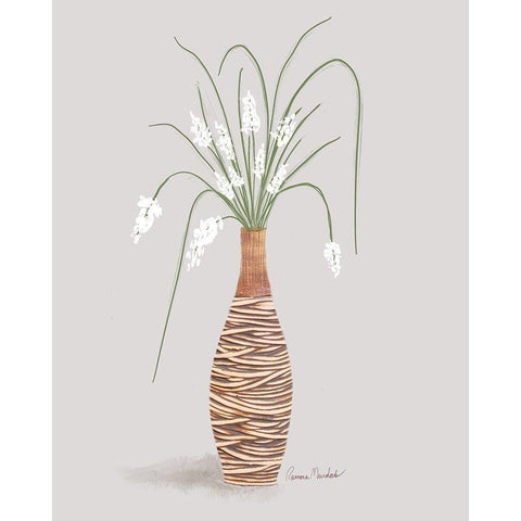 Solarium Plant II White Modern Wood Framed Art Print by Murdock, Ramona