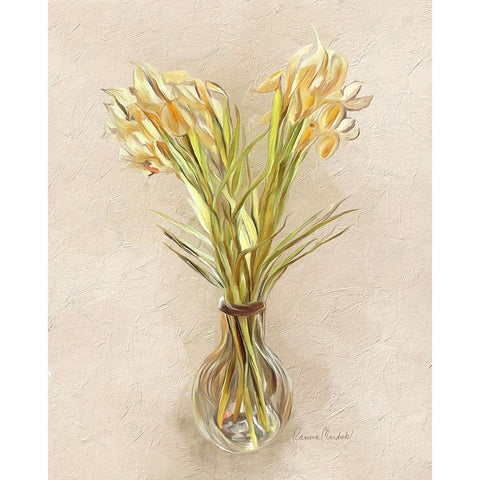 Glass of Iris Gold Ornate Wood Framed Art Print with Double Matting by Murdock, Ramona