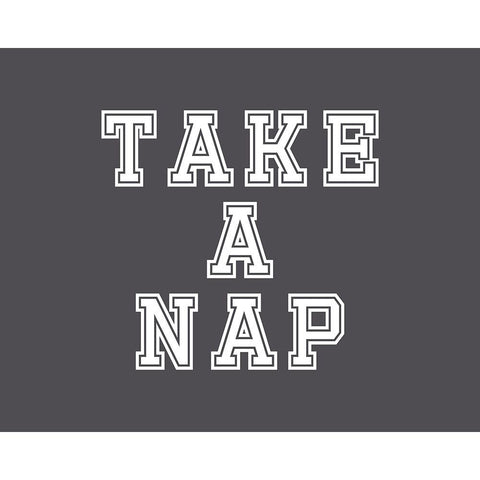 Take a Nap Black Modern Wood Framed Art Print with Double Matting by Murdock, Ramona