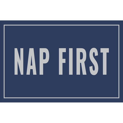 Nap First White Modern Wood Framed Art Print by Murdock, Ramona