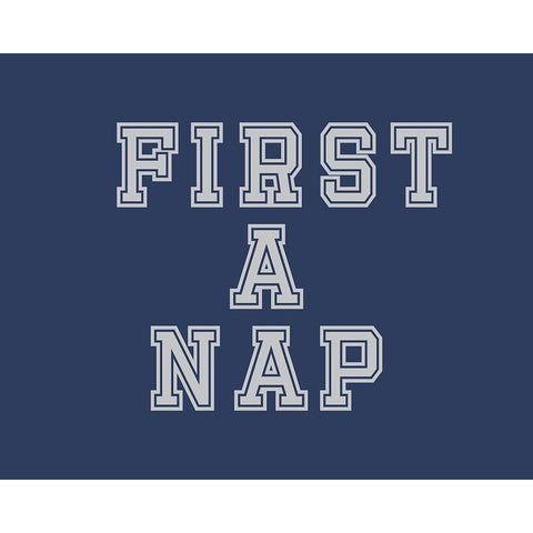 First a Nap Gold Ornate Wood Framed Art Print with Double Matting by Murdock, Ramona