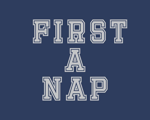 First a Nap Black Ornate Wood Framed Art Print with Double Matting by Murdock, Ramona