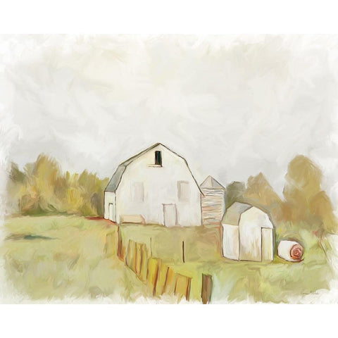 Barn 507 White Modern Wood Framed Art Print by Murdock, Ramona