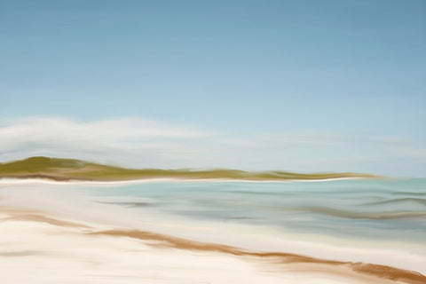 Serene Seascape Black Ornate Wood Framed Art Print with Double Matting by Murdock, Ramona