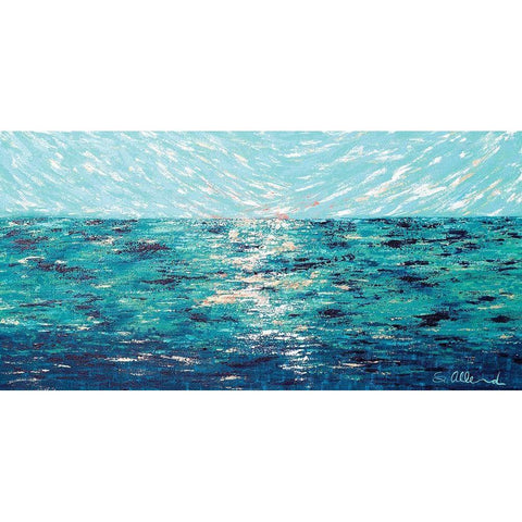 Precious Sea Gold Ornate Wood Framed Art Print with Double Matting by Allemand, Sue