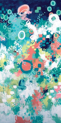 In the Flower Fields I Black Ornate Wood Framed Art Print with Double Matting by Allemand, Sue