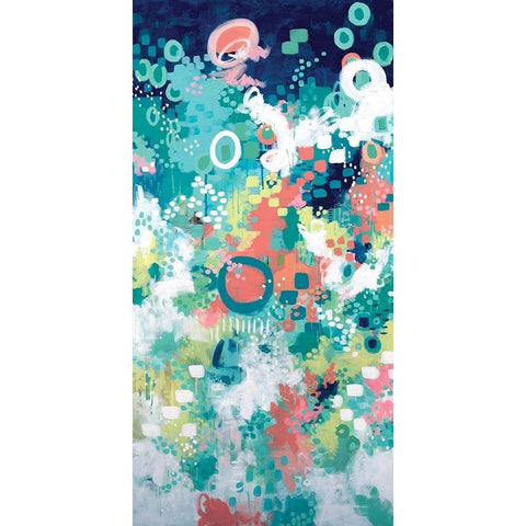 In the Flower Fields I White Modern Wood Framed Art Print by Allemand, Sue