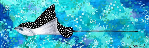 Flight of the Eagle Black Ornate Wood Framed Art Print with Double Matting by Allemand, Sue