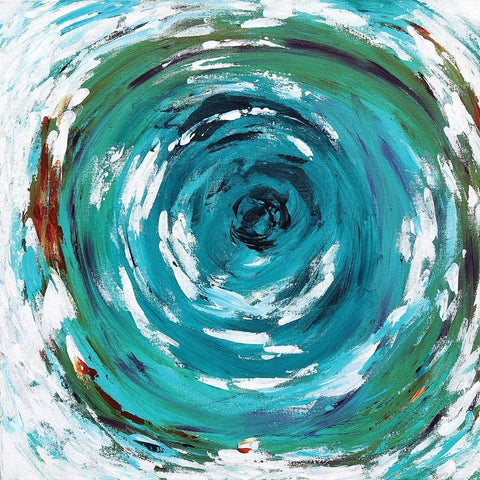 In the Vortex White Modern Wood Framed Art Print by Allemand, Sue