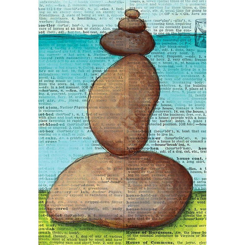 Balance Gold Ornate Wood Framed Art Print with Double Matting by Allemand, Sue