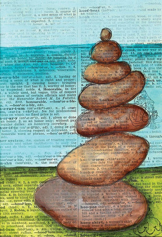 Balance III Black Ornate Wood Framed Art Print with Double Matting by Allemand, Sue