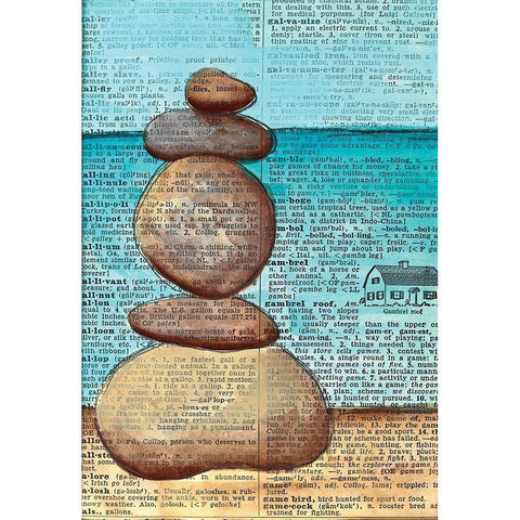 Balance IV Black Modern Wood Framed Art Print with Double Matting by Allemand, Sue