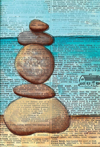 Balance IV White Modern Wood Framed Art Print with Double Matting by Allemand, Sue