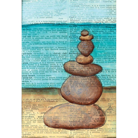 Balance V Black Modern Wood Framed Art Print with Double Matting by Allemand, Sue