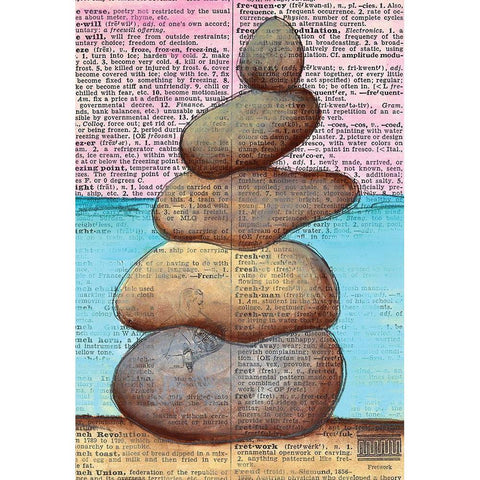Balance VII Black Modern Wood Framed Art Print with Double Matting by Allemand, Sue