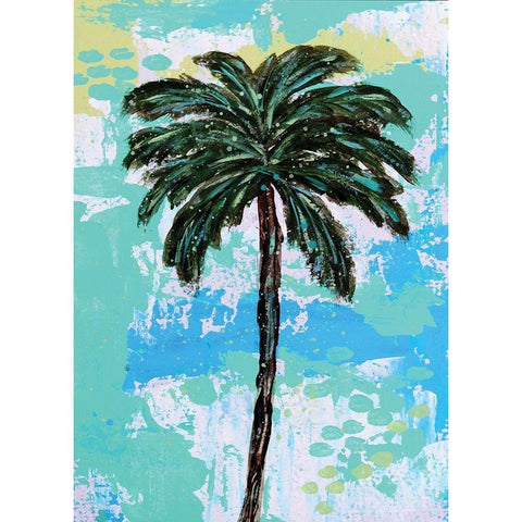Palms Black Modern Wood Framed Art Print by Allemand, Sue