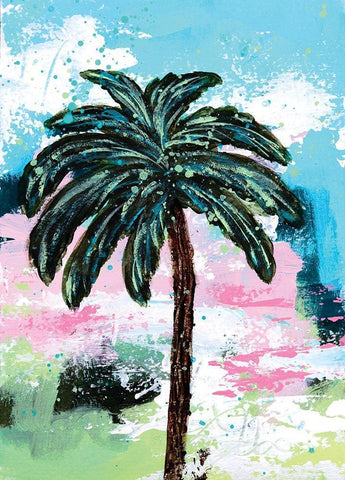 Palms III Black Ornate Wood Framed Art Print with Double Matting by Allemand, Sue