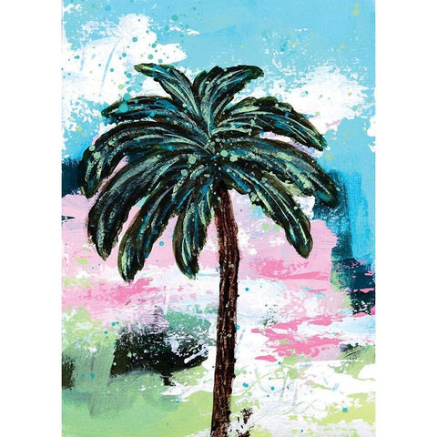 Palms III Black Modern Wood Framed Art Print by Allemand, Sue