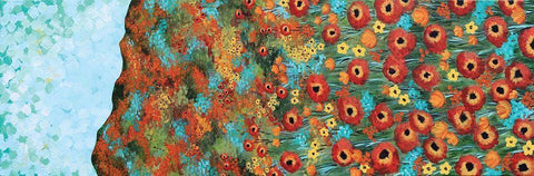 Poppy Season White Modern Wood Framed Art Print with Double Matting by Allemand, Sue