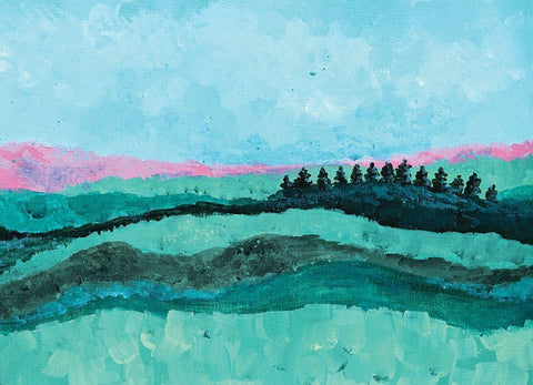 Peace in the Valley Black Ornate Wood Framed Art Print with Double Matting by Allemand, Sue