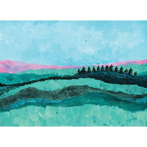 Peace in the Valley Black Modern Wood Framed Art Print by Allemand, Sue