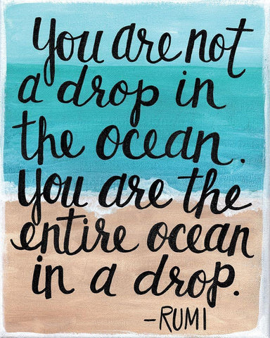 Drop in the Ocean White Modern Wood Framed Art Print with Double Matting by Allemand, Sue