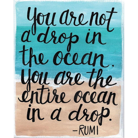 Drop in the Ocean Black Modern Wood Framed Art Print with Double Matting by Allemand, Sue
