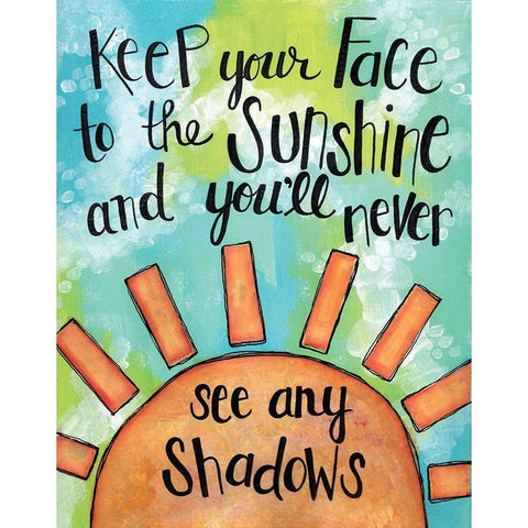 Face to the Sunshine White Modern Wood Framed Art Print by Allemand, Sue