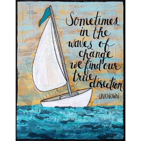 True Direction  White Modern Wood Framed Art Print by Allemand, Sue