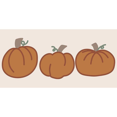 Pumpkins Black Modern Wood Framed Art Print with Double Matting by Dicks, Stephanie