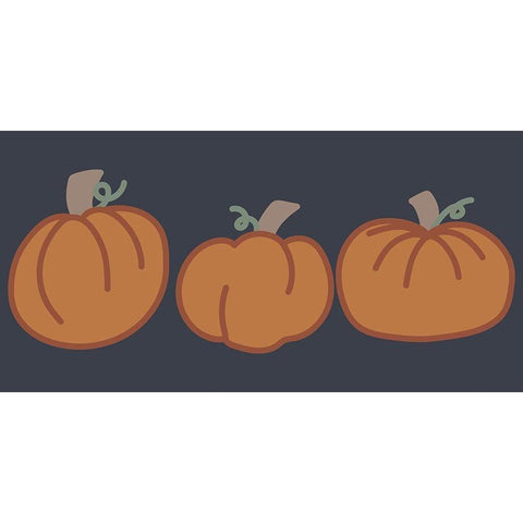 Pumpkins II Gold Ornate Wood Framed Art Print with Double Matting by Dicks, Stephanie