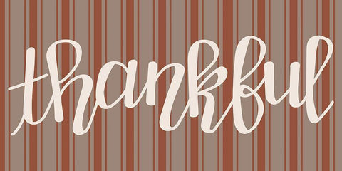 Thankful White Modern Wood Framed Art Print with Double Matting by Dicks, Stephanie