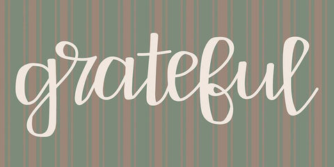 Grateful Black Ornate Wood Framed Art Print with Double Matting by Dicks, Stephanie