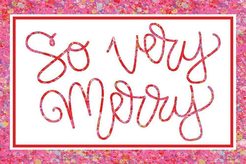 So Very Merry White Modern Wood Framed Art Print with Double Matting by Dicks, Stephanie