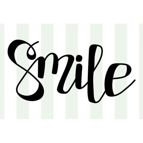 Smile Black Modern Wood Framed Art Print with Double Matting by Dicks, Stephanie