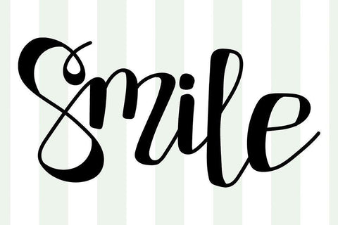 Smile Black Ornate Wood Framed Art Print with Double Matting by Dicks, Stephanie