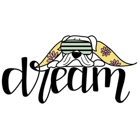 Dream  Black Modern Wood Framed Art Print with Double Matting by Dicks, Stephanie