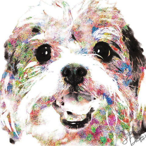 Cookie White Modern Wood Framed Art Print with Double Matting by Dicks, Stephanie