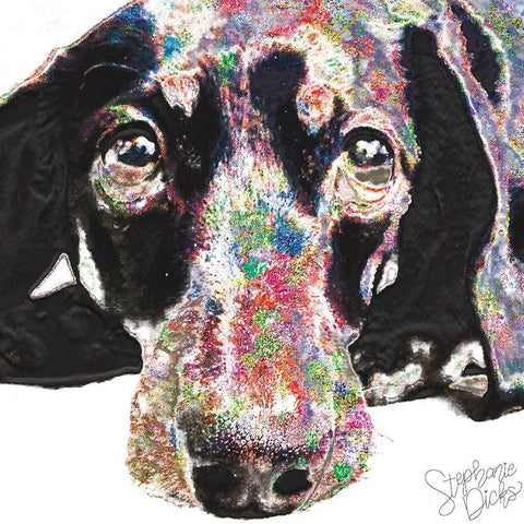 Darla White Modern Wood Framed Art Print with Double Matting by Dicks, Stephanie